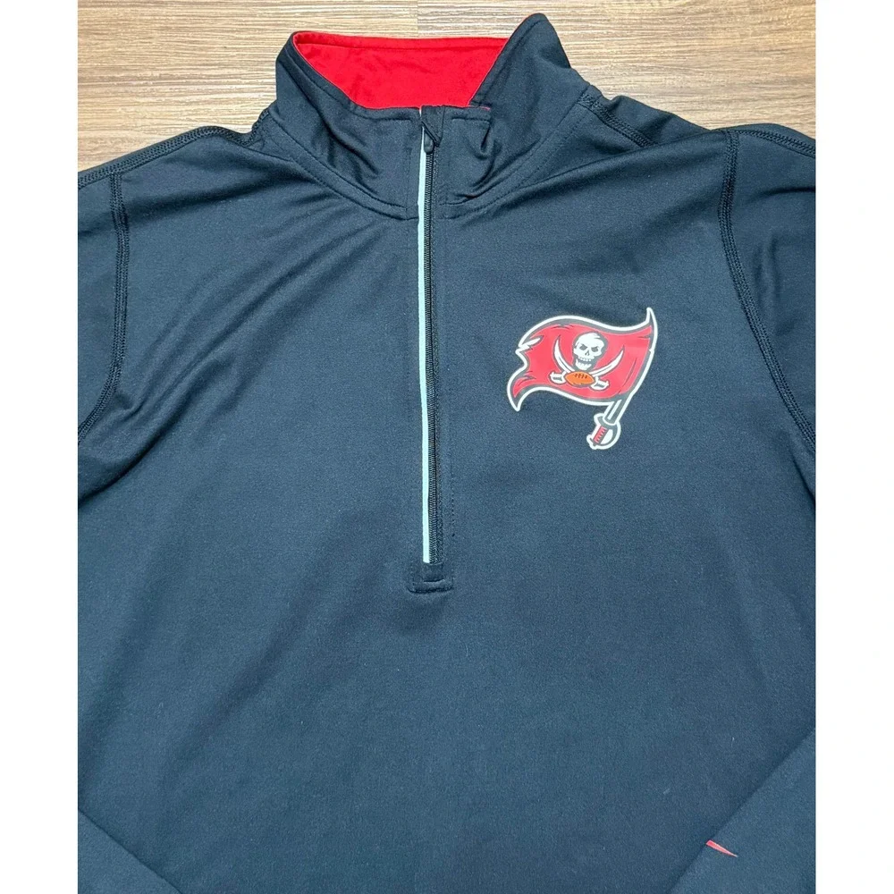 Nike NFL Tampa Bay Buccaneers Dri-FIT Quarter Zip Pullover Black Women's Sz M